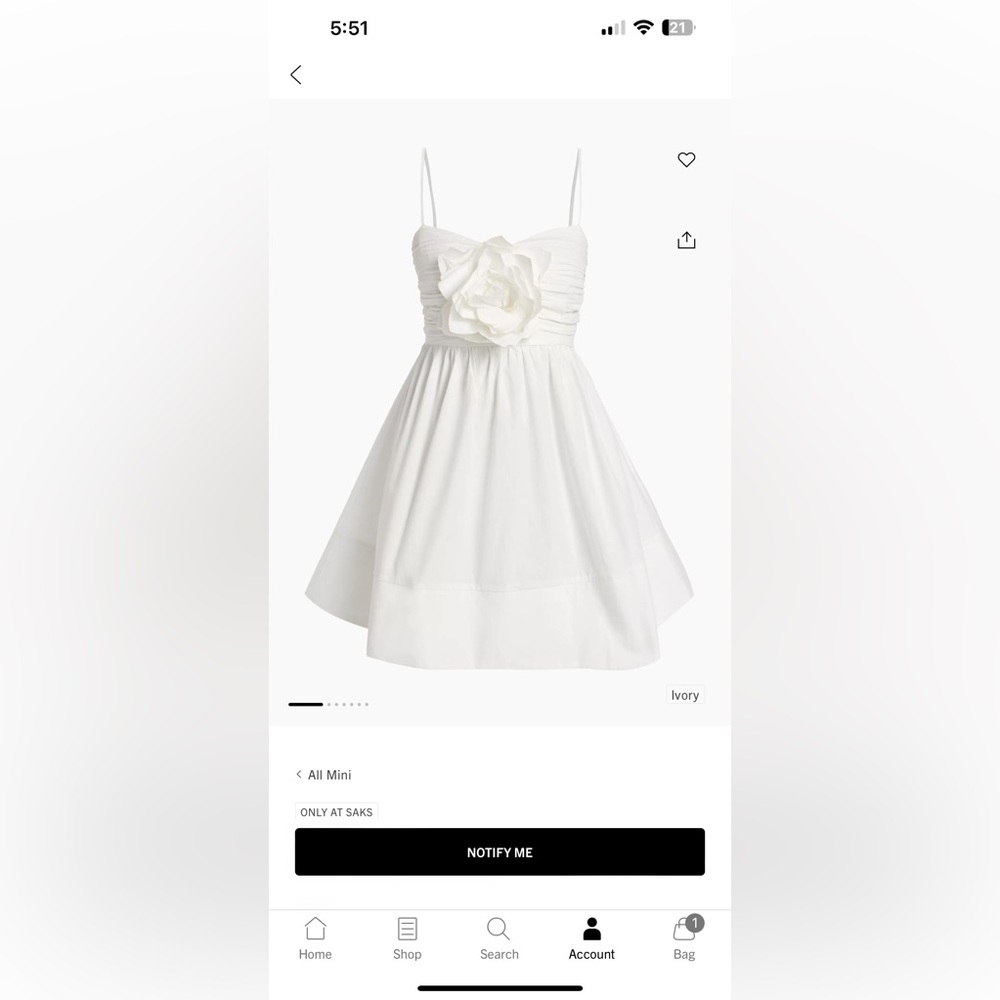 White bridal mini dress size 2 worn once